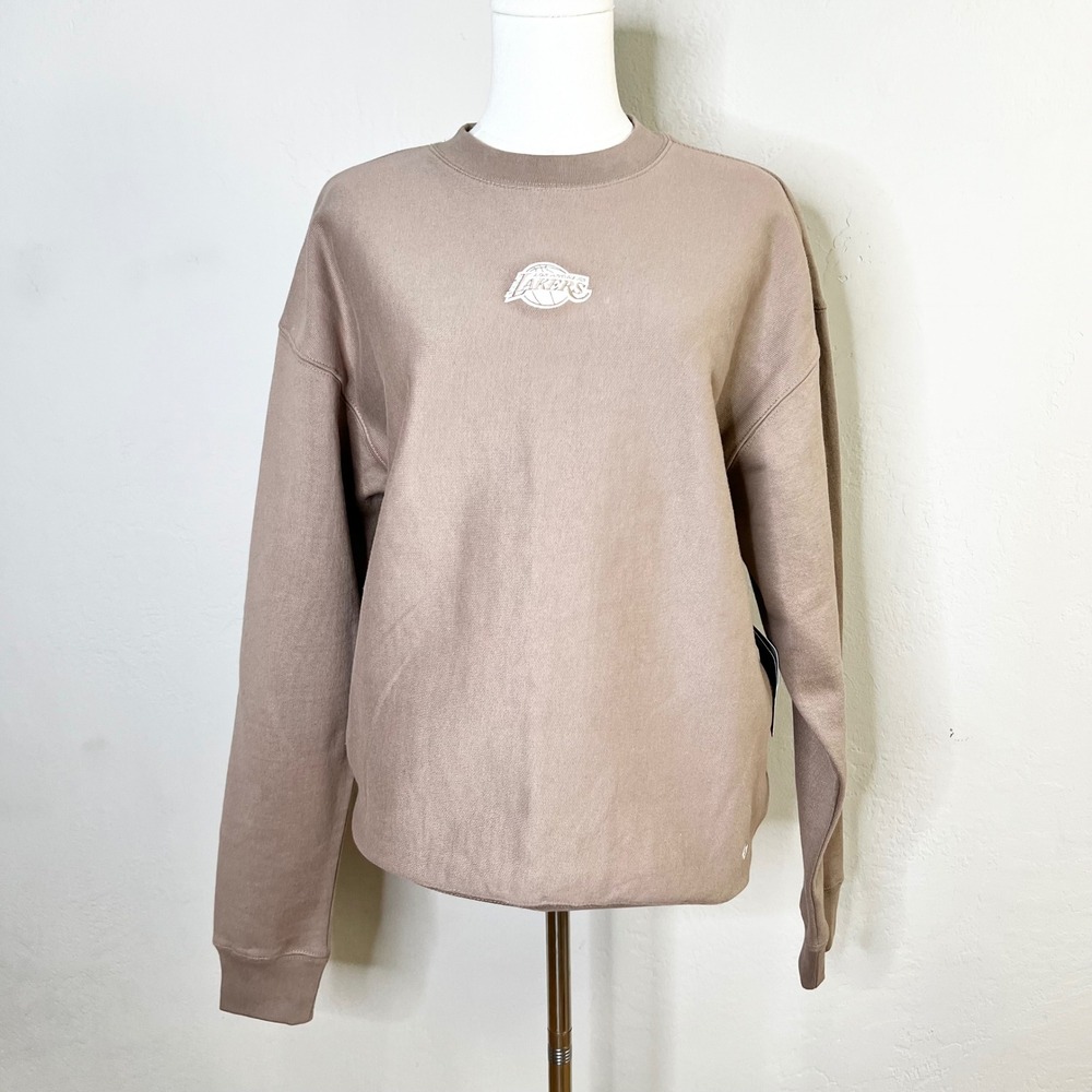 Los Angeles Lakers 47 Brand Sweatshirt Portabella Women Size Small Brown New